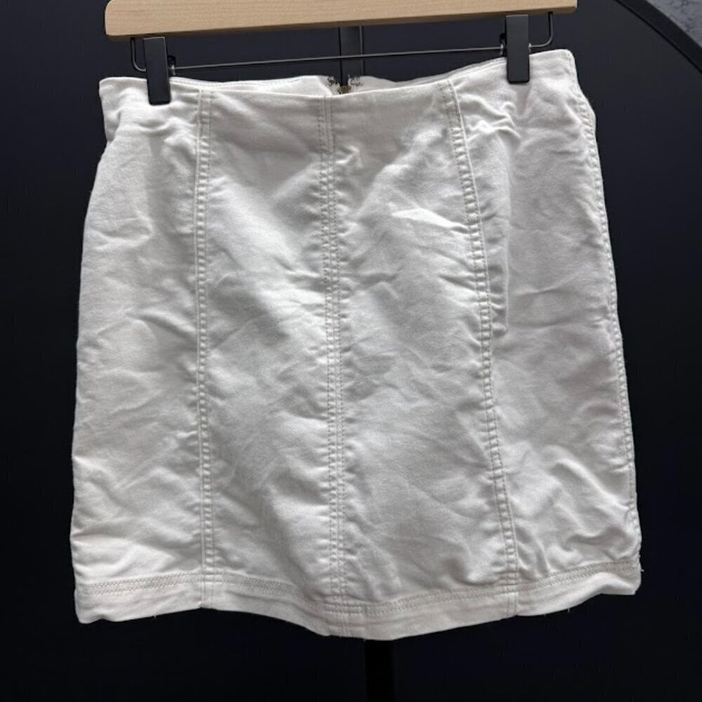 Free People White Mini Skirt